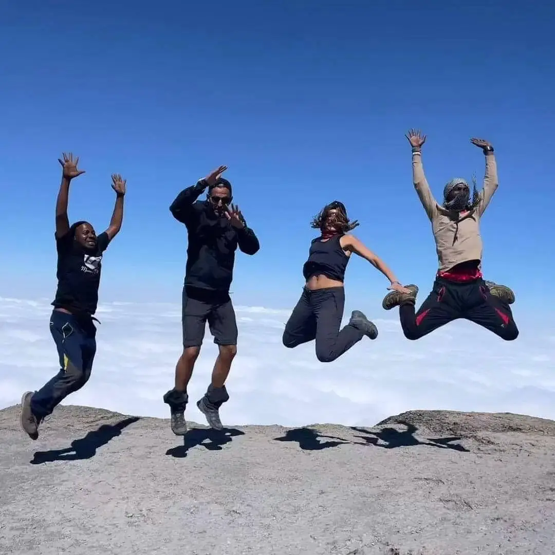 happy to climb mount kilimanjaro